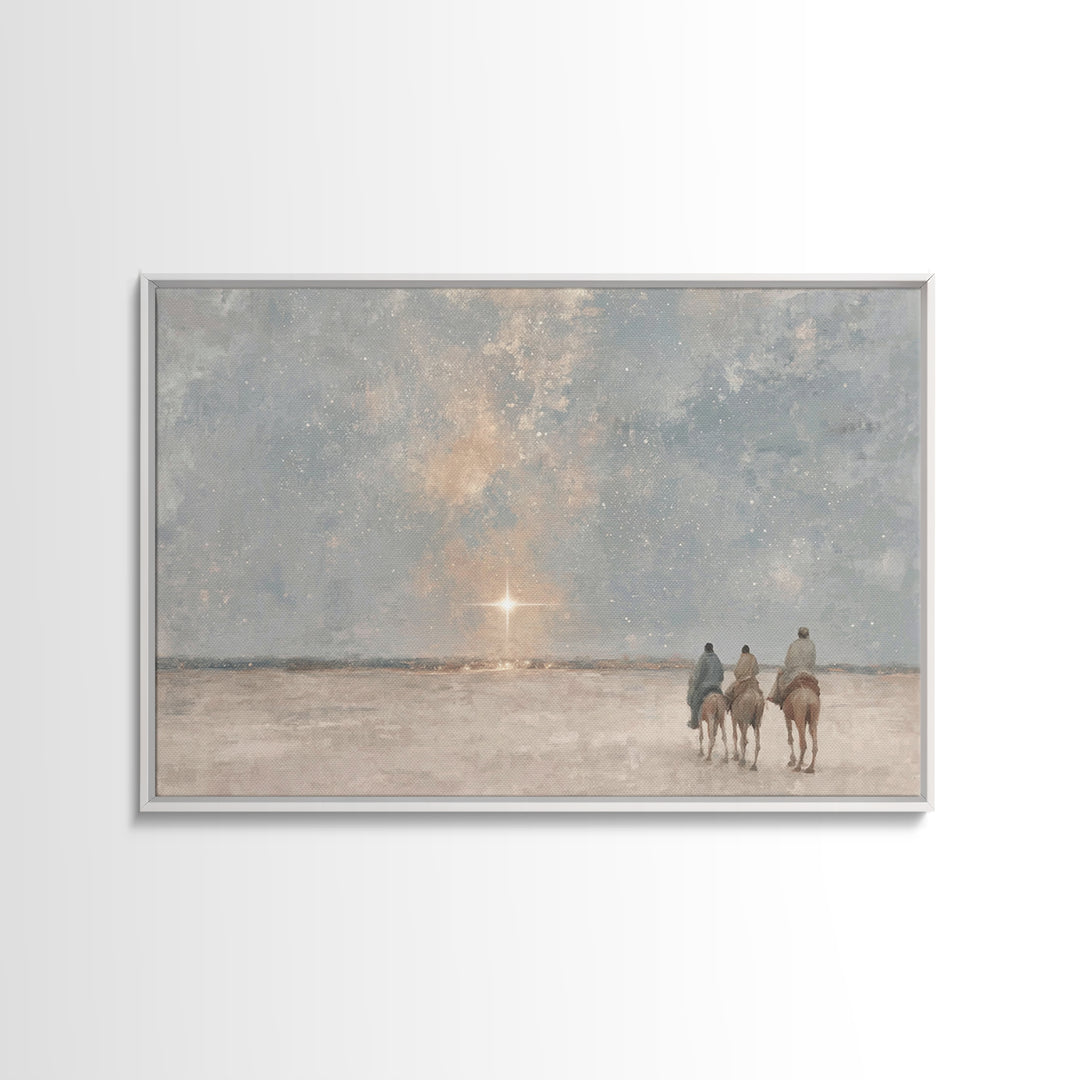 Holy Dawn Star | Framed Canvas Print | Christian Art Canvas | Christmas Art Prints | Christian Wall Art | Christian Christmas Art | Christi