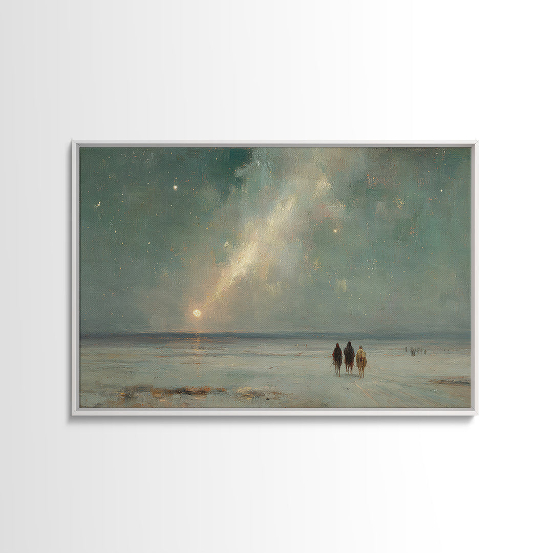 Heaven’s Radiant Sign – Framed Canvas Print – Christian Art Canvas – Christmas Art Prints – Christian Wall Art – Christian Decoration – Chr