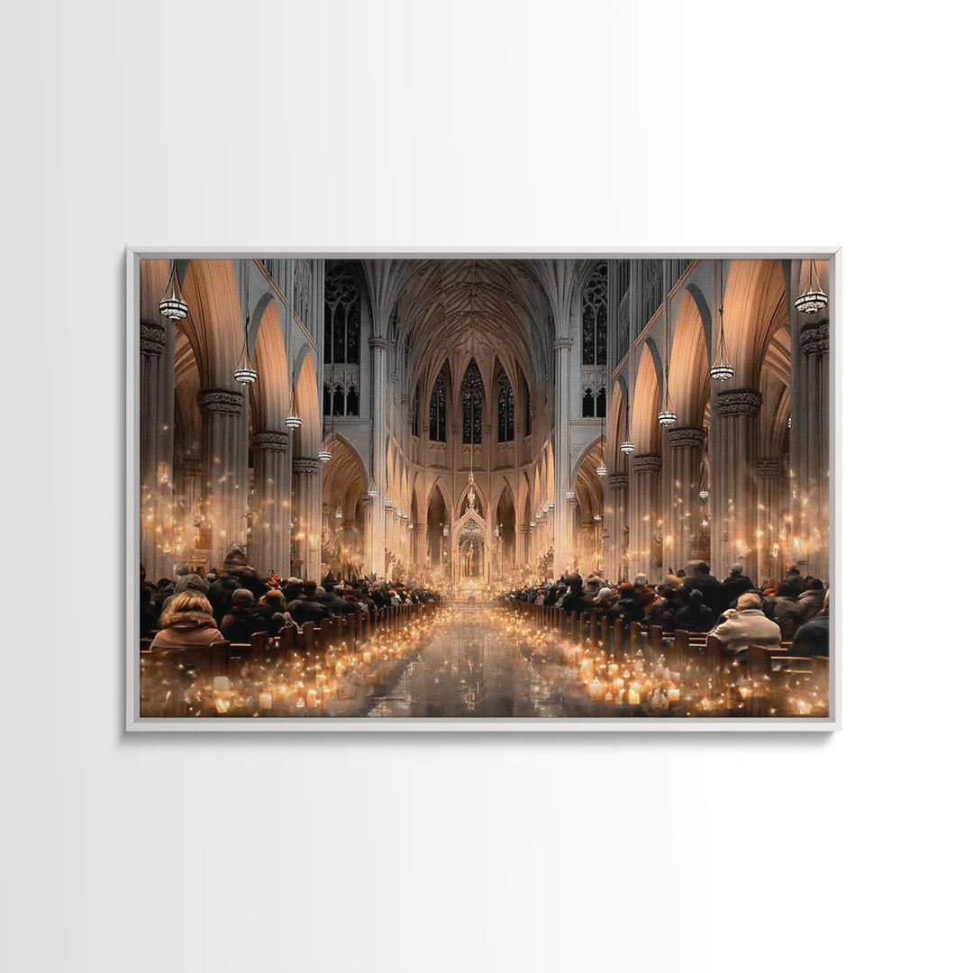 Sacred Illumination – Framed Canvas Print – Christmas Art Prints – Christian Art Canvas – Christian Christmas Decorations – Christian Gift