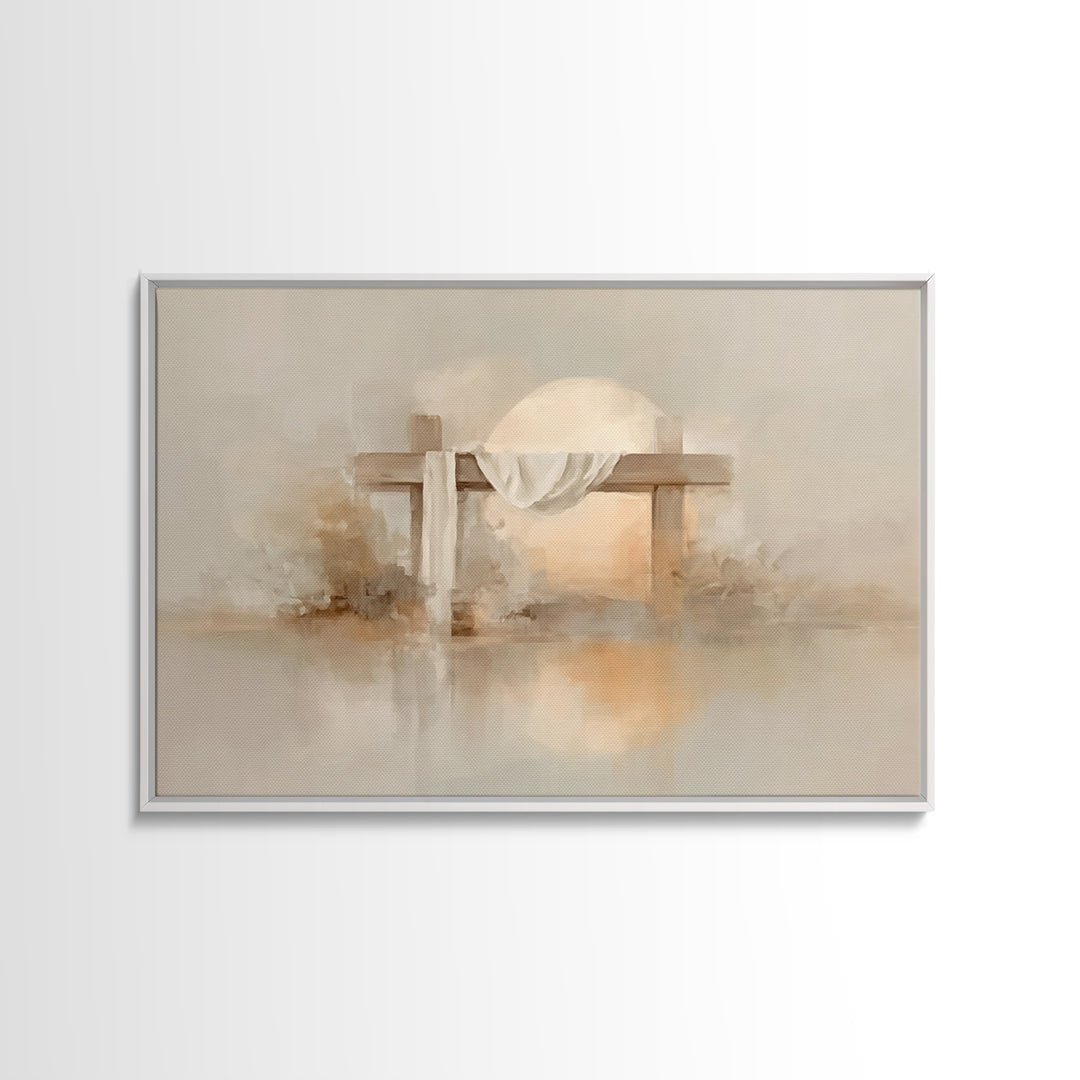 Grace At Sunrise, Framed Canvas Print, Christian Painting, Christian Wall Art, Large Christian Art, Christian Art Canvas