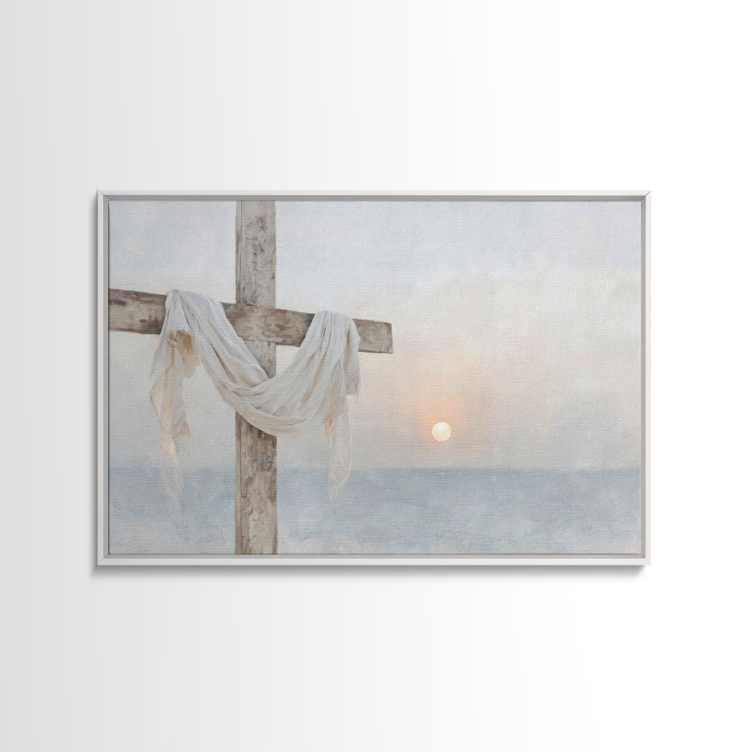 Morning Of Redemption | Framed Canvas Print | Christian Wall Art | Subtle Christian Art | Christian Art Canvas | Christian Painting