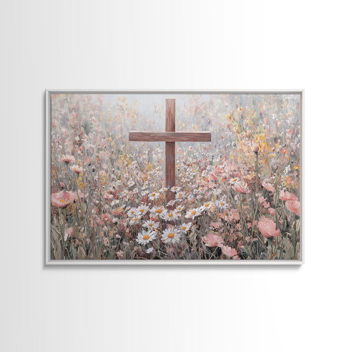 Field Of Grace, Framed Canvas Print, Christian Painting, Christian Wall Art, Christian Art Canvas, Large Christian Art