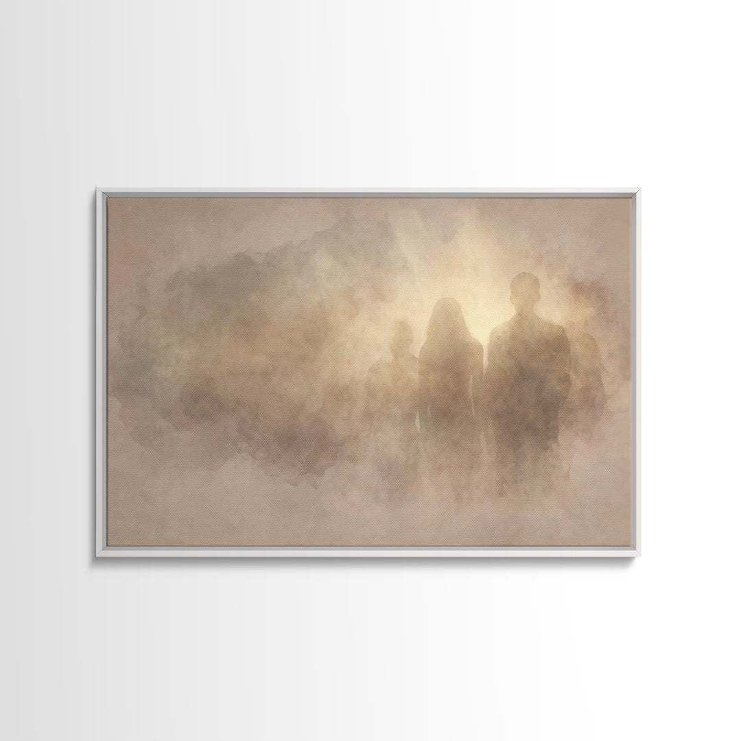 Veil Of Dawn | Framed Canvas Print | Christian Art Canvas | Christmas Art | Christian Wall Art | Christian Decor | Christian Painting