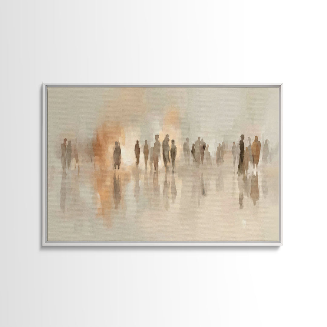 Pilgrims Of Light | Framed Canvas Print | Christian Painting | Christian Wall Art | Christian Decor | Christmas Art | Christian Art Canvas