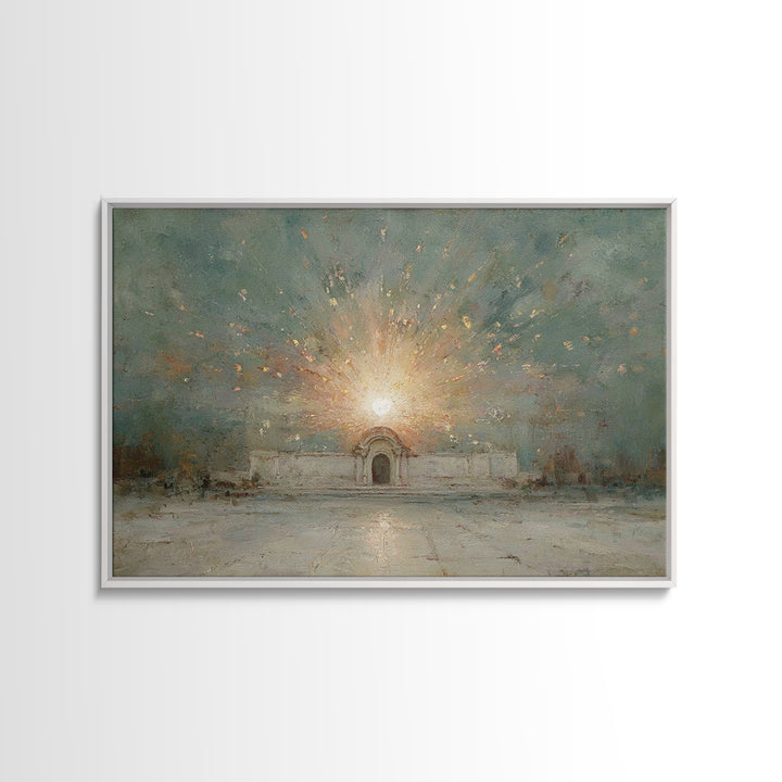 Radiant Gate | Framed Canvas Print | Christmas Art | Christian Painting | Christian Art Canvas | Christian Decor | Christian Wall Art