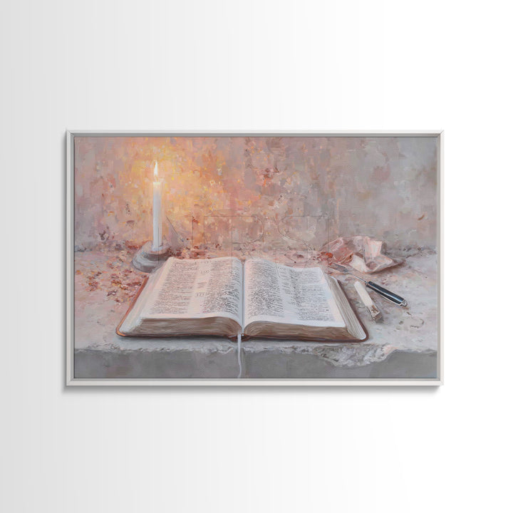Light Of Wisdom | Framed Canvas Print | Christian Wall Art | Christian Painting | Christian Decor | Christian Art Canvas | Christmas Art