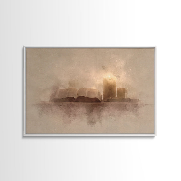 Eternal Word | Framed Canvas Print | Christmas Art | Christian Decor | Christian Art Canvas | Christian Wall Art | Christian Painting