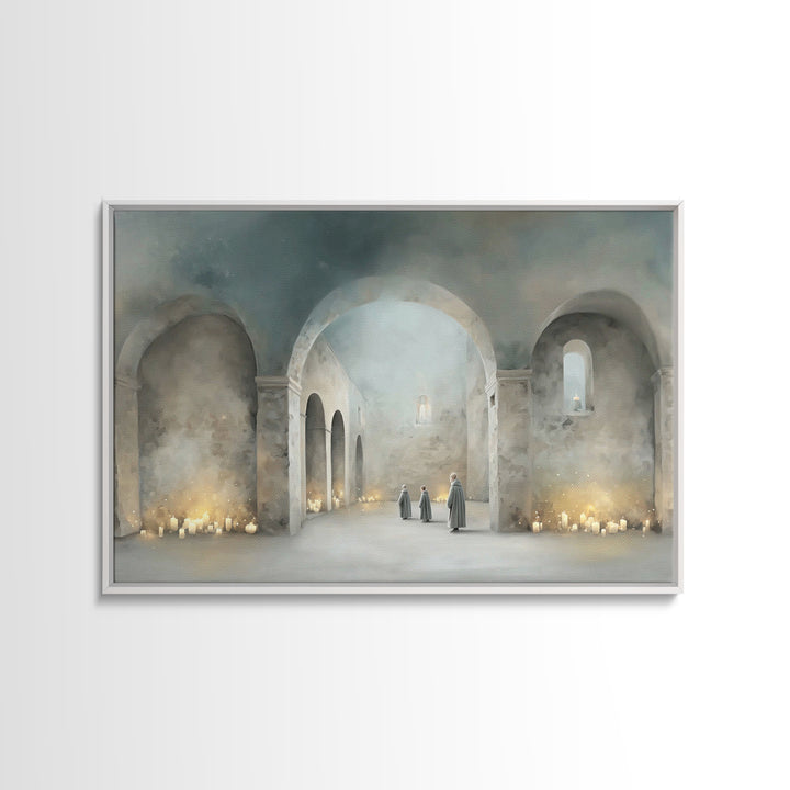 Sanctuary Of Peace | Framed Canvas Print | Christian Decor | Christian Painting | Christian Art Canvas | Christian Wall Art | Christmas Art