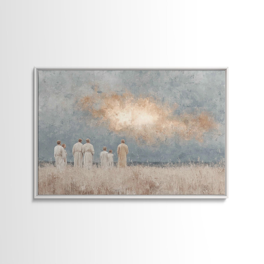 Heavenly Wonder – Framed Canvas Print – Christian Wall Art – Christian Christmas Art – Christian Art Canvas – Jesus Painting – Christmas Wa