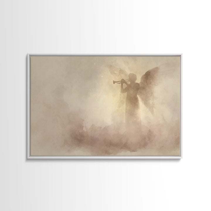 Celestial Messenger – Framed Canvas Print – Christian Art Canvas – Jesus Painting – Christian Christmas Art – Christian Wall Art – Christma