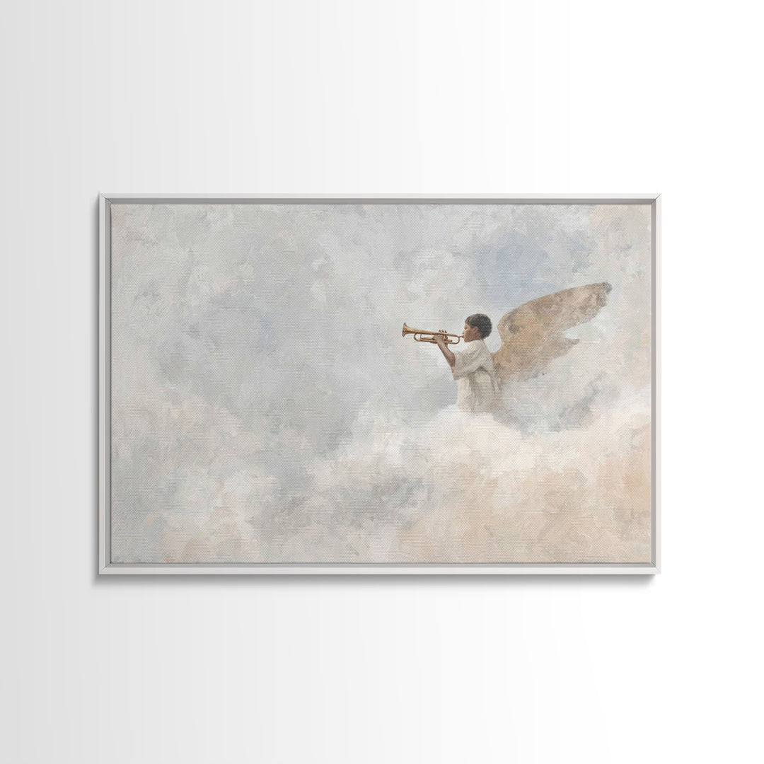 Angel of Light – Framed Canvas Print – Christian Wall Art – Christian Art Canvas – Christian Painting – Christmas Art – Christian Christmas