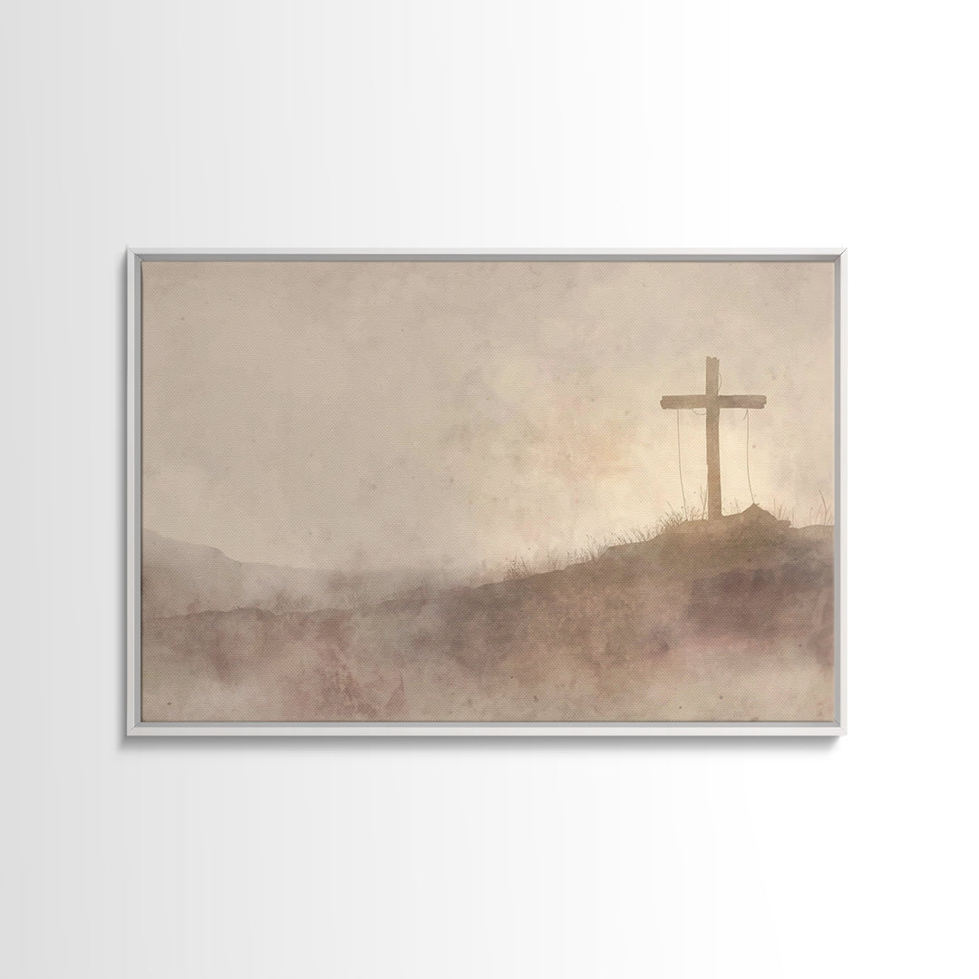 Hope In The Stillness | Framed Canvas Print | Christian Wall Art | Christian Art Canvas | Subtle Christian Art | Christian Gift