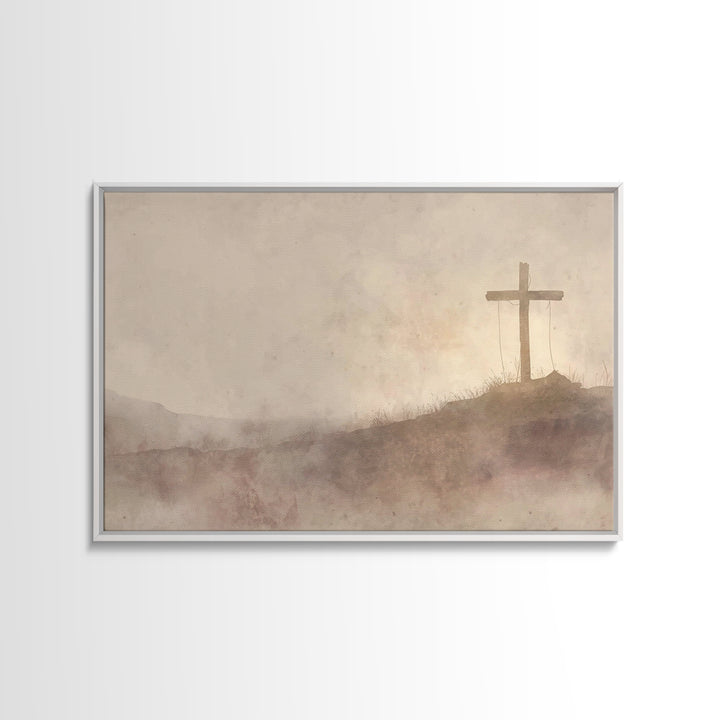 Hope In The Stillness | Framed Canvas Print | Christian Wall Art | Christian Art Canvas | Subtle Christian Art | Christian Gift