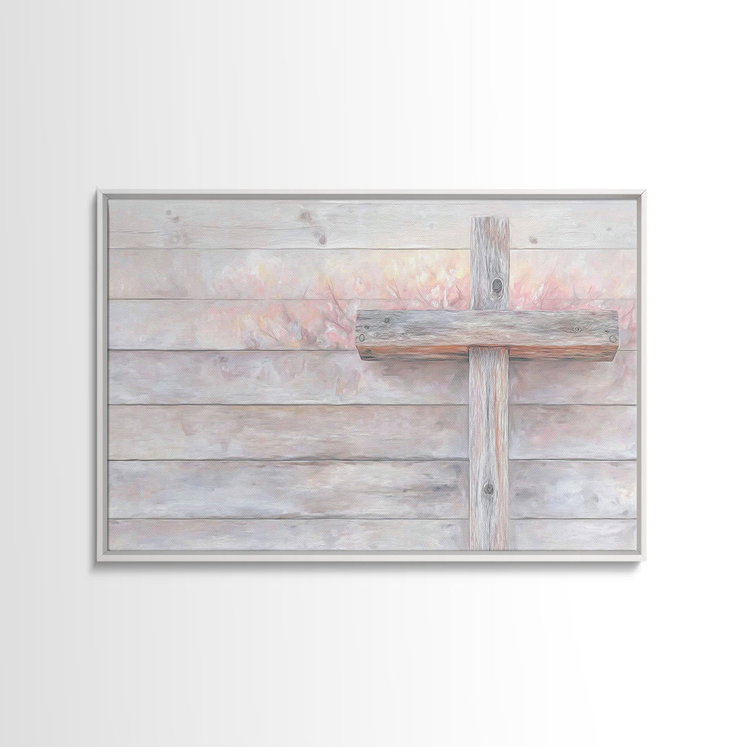 The Old Rugged Cross – Framed Canvas Print – Christian Wall Art – Christian Art Canvas – Vintage Christian Art – Christian Gift