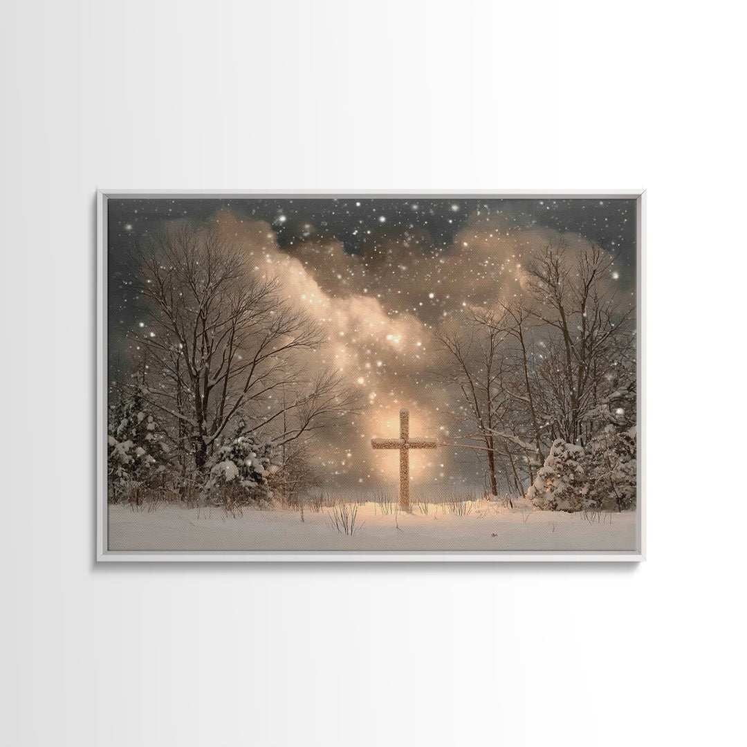 Timber Of Grace | Framed Canvas Print | Christian Wall Art | Christian Art Canvas | Minimalist Christian Art | Christian Decor
