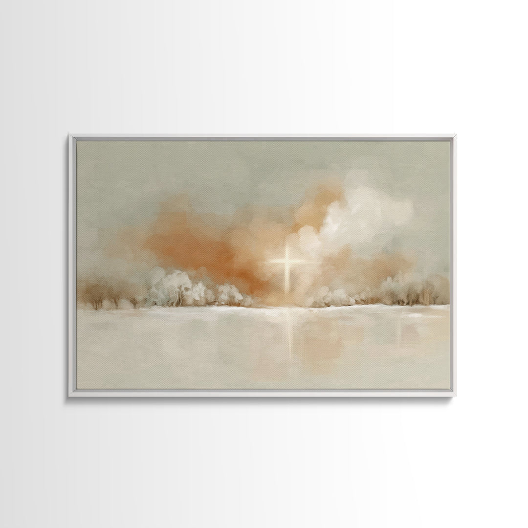 Star Of Salvation – Framed Canvas Print – Christian Wall Art – Christian Art Canvas – Christian Christmas Art – Christian Gift