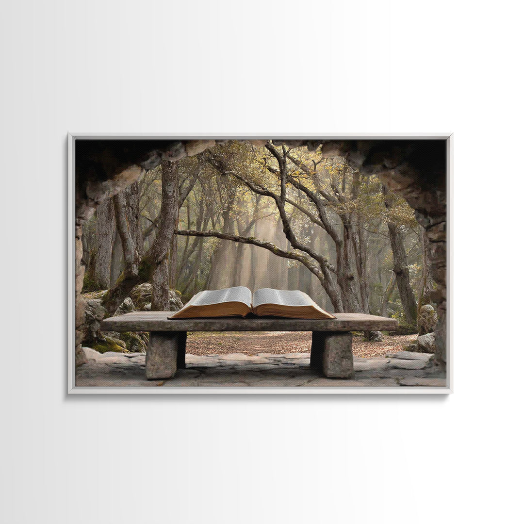 Serenity Of Word | Framed Canvas Print | Christian Wall Art | Christian Art Canvas | Subtle Christian Art | Christian Painting | Christian