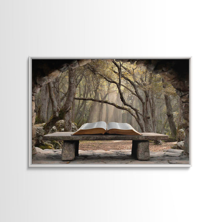 Serenity Of Word | Framed Canvas Print | Christian Wall Art | Christian Art Canvas | Subtle Christian Art | Christian Painting | Christian