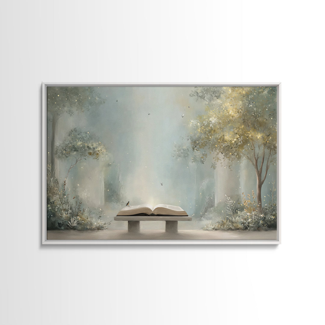Sacred Stillness – Framed Canvas Print – Christian Wall Art – Christian Art Canvas – Moody Christian Art – Subtle Christian Art – Christian