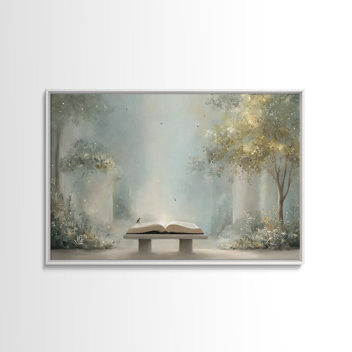 Sacred Stillness – Framed Canvas Print – Christian Wall Art – Christian Art Canvas – Moody Christian Art – Subtle Christian Art – Christian