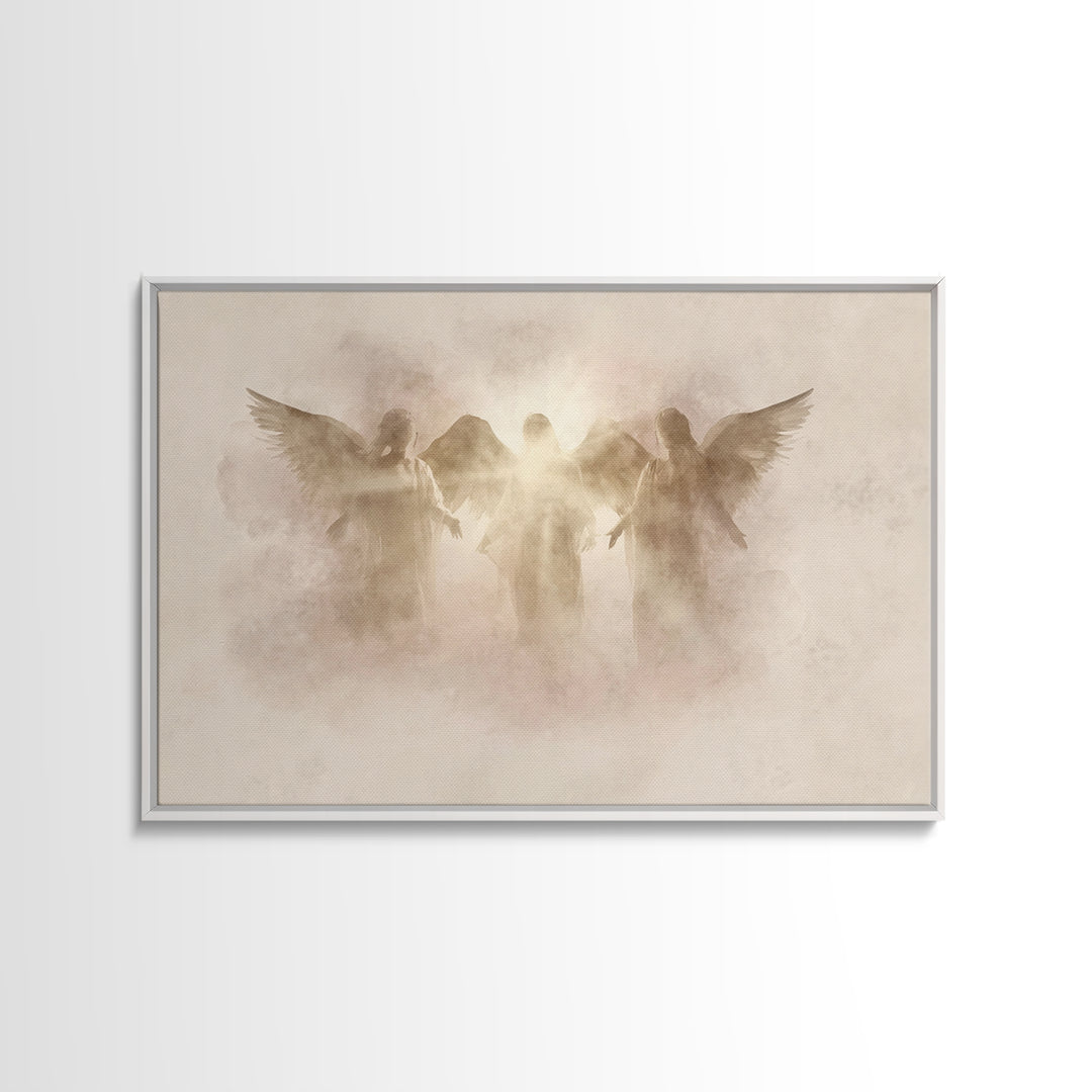 Trinity Of Light – Framed Canvas Print – Christian Art Canvas – Christian Wall Art – Christian Decor – Christmas Art – Subtle Christian Art