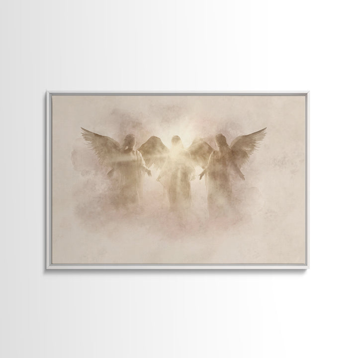 Trinity Of Light – Framed Canvas Print – Christian Art Canvas – Christian Wall Art – Christian Decor – Christmas Art – Subtle Christian Art