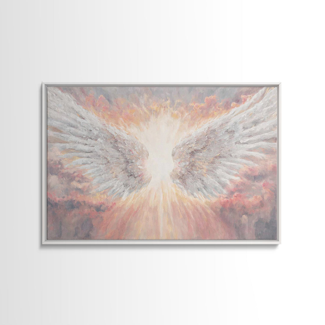 Heavenly Radiance – Framed Canvas Print – Christian Wall Art – Christian Art Canvas – Abstract Christian Art – Christian Art Painting – Chr