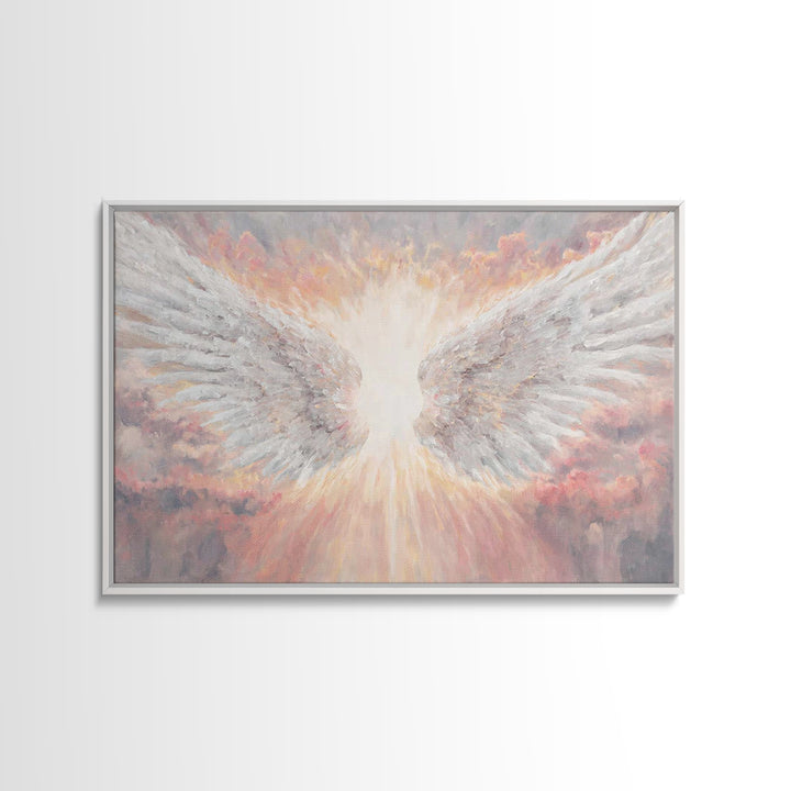 Heavenly Radiance – Framed Canvas Print – Christian Wall Art – Christian Art Canvas – Abstract Christian Art – Christian Art Painting – Chr