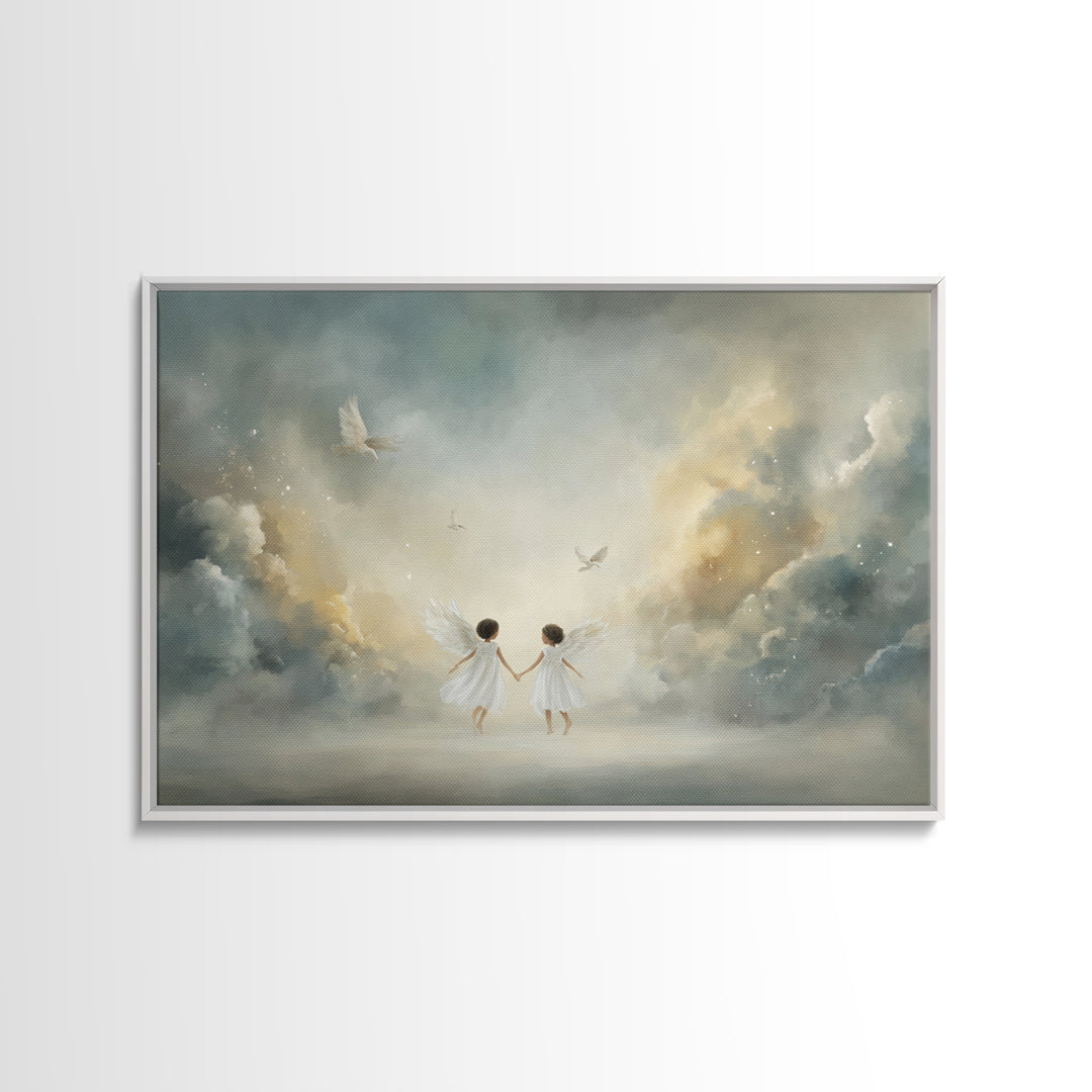 Heavenly Innocence – Framed Canvas Print – Christian Wall Art – Christian Christmas Art – Christian Art Canvas – Christian Gift Ideas