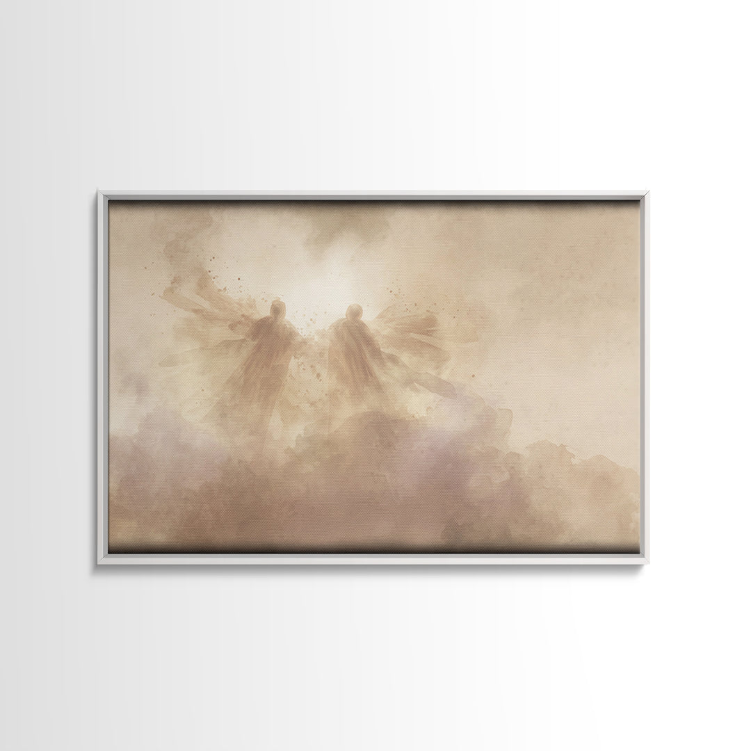 Dawn Flight, Framed Canvas Print, Christian Wall Art, Christian Art Canvas, Subtle Christian Art, Christian Christmas Art, Christian Decor