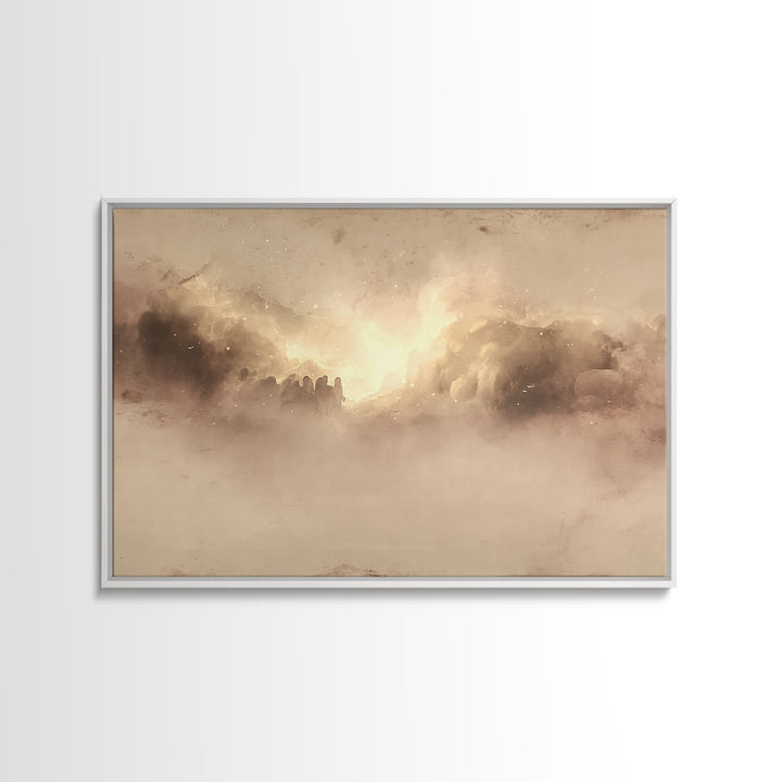 Celestial Worship – Framed Canvas Print – Christian Art Canvas – Christian Paintings – Christmas Wall Art – Subtle Christian Art – Christia