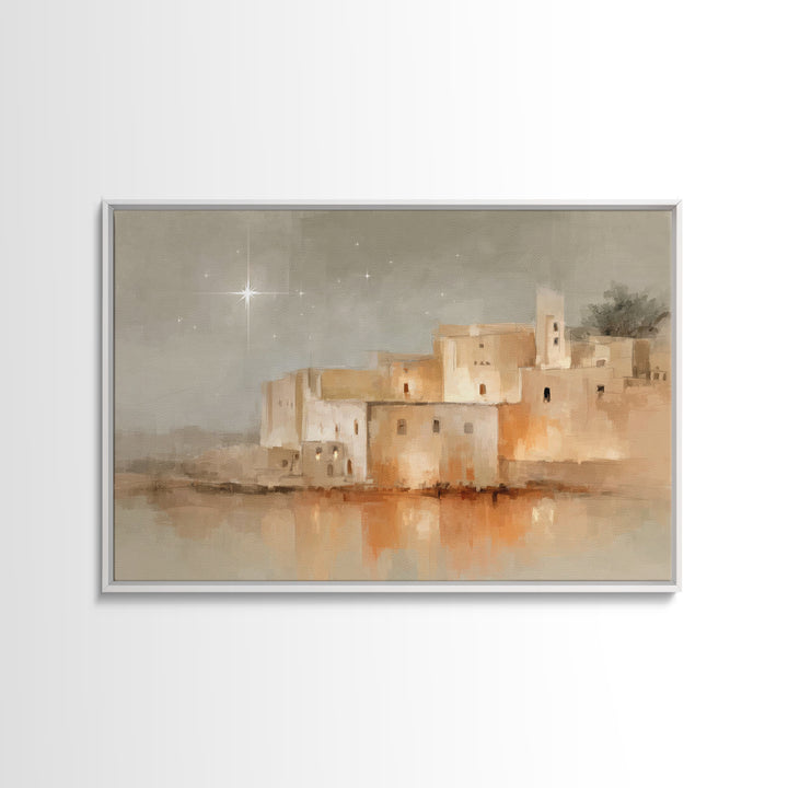 City of David Glow | Framed Canvas Print | Christian Christmas Art | Christmas Art | Christian Art Canvas | Christian Decor