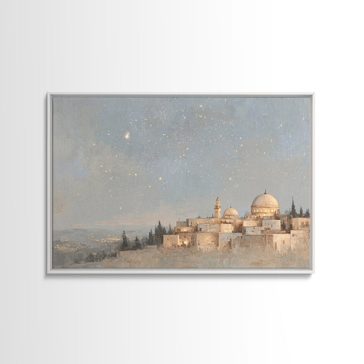 Star Over Bethlehem – Framed Canvas Print – Christian Wall Art – Christmas Art – Christian Art Canvas – Christian Christmas Art