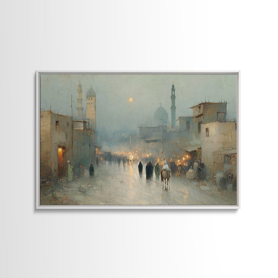 Bethlehem Journey Calm, Framed Canvas Print, Christian Art Canvas, Christian Wall Art, Christmas Art, Christian Christmas Art