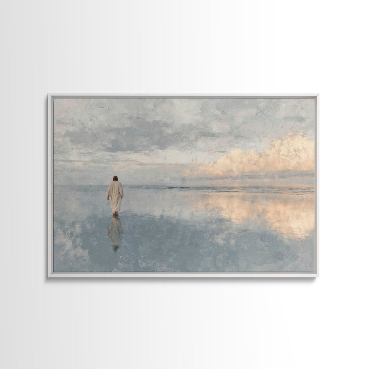 Walk Of Faith – Framed Canvas Print – Christian Wall Art – Christian Art Canvas – Christian Art – Christian Painting