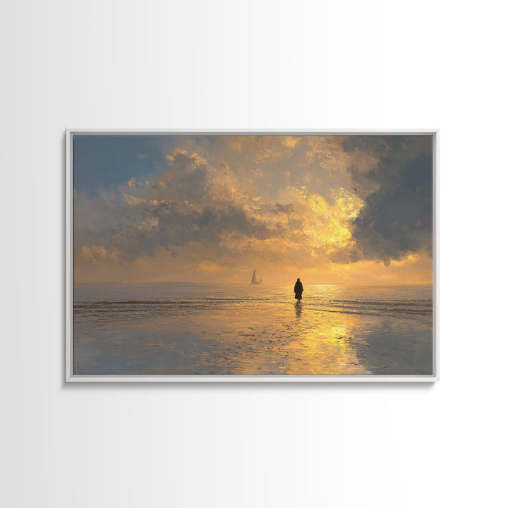 Sunset Promise – Framed Canvas Print – Christian Art Canvas – Jesus Painting – Christian Wall Art – Christmas Art – Christian Decor