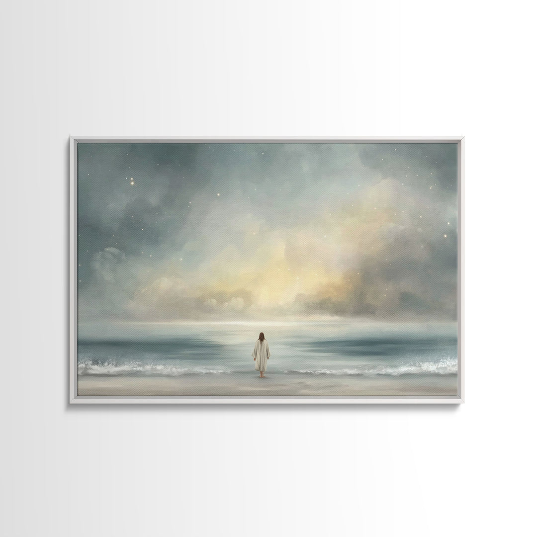 Eternal Dawn – Framed Canvas Print – Christian Wall Art – Jesus Painting – Christian Art Canvas – Christian Christmas Art – Christian Gift