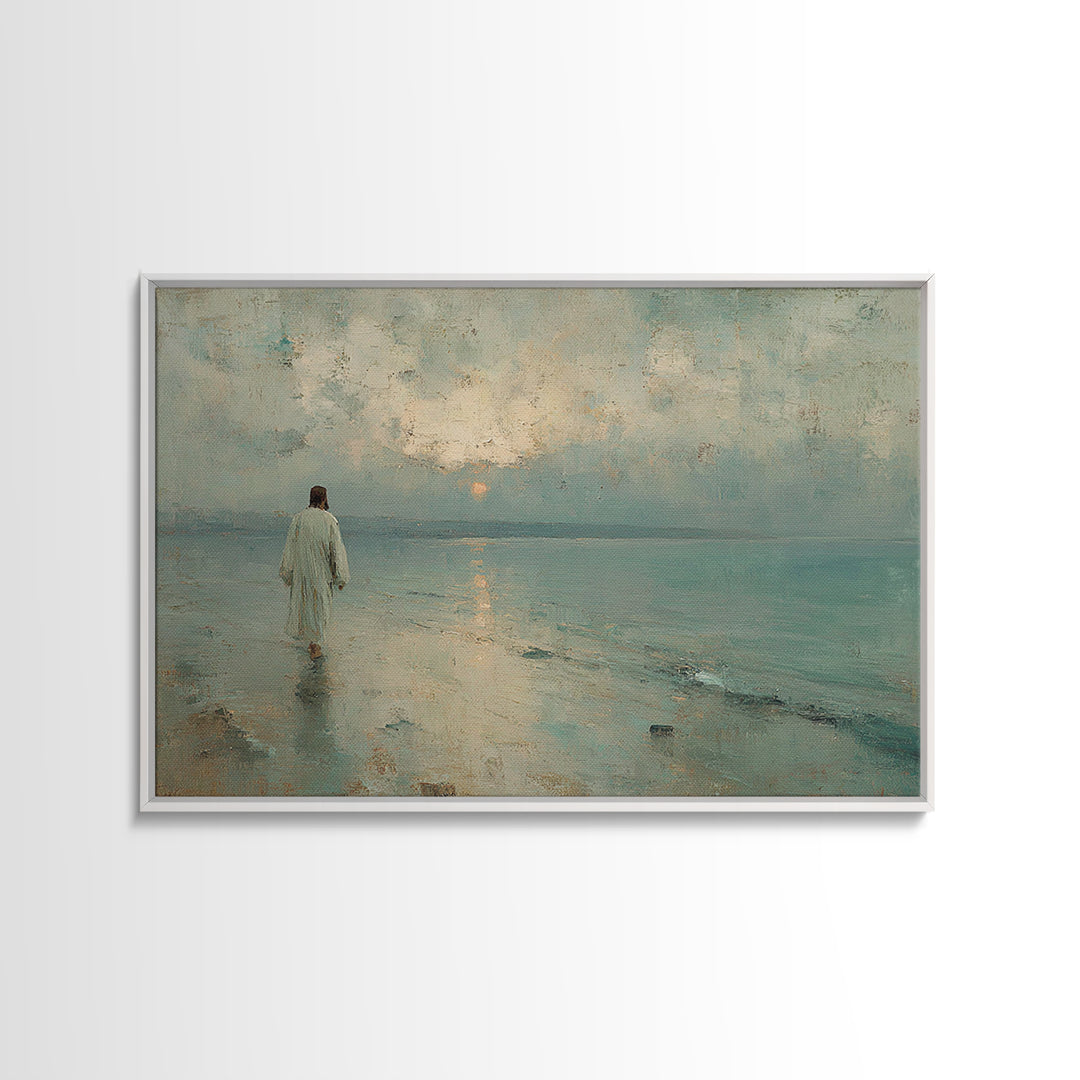 Morning Grace – Framed Canvas Print – Jesus Painting – Christian Wall Art – Christian Art Canvas – Christian Christmas Art – Christian Gift
