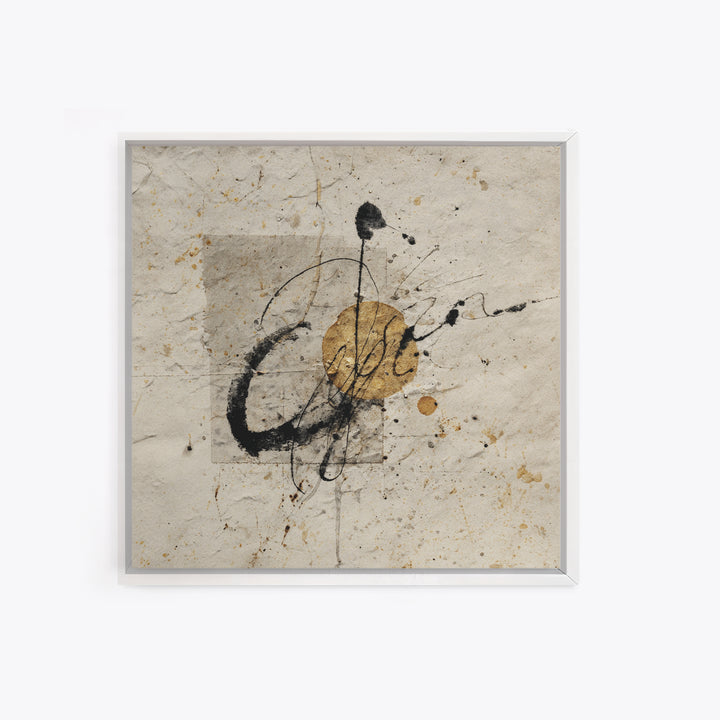 Romantic Handwritten Marks Without Readable Words Canvas Print, Calligraphy Art, Calligraphy, Living Room Decor, Script, CAL-1x1-15