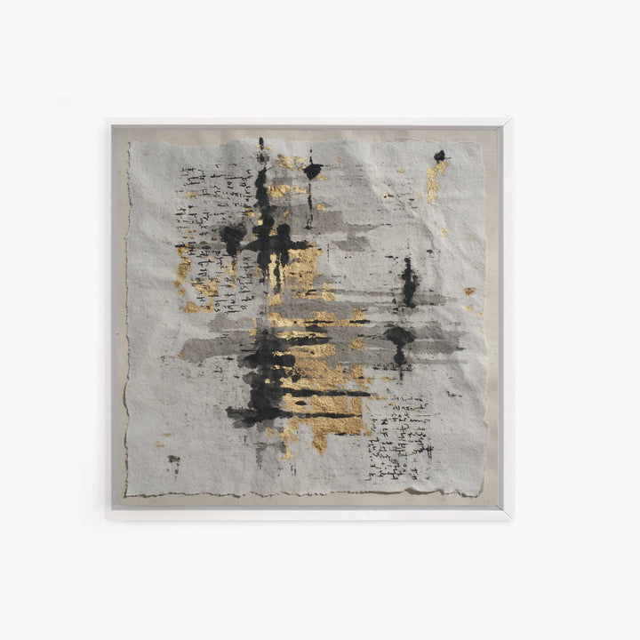 Abstract Prayer Flag of Brush Marks Canvas Print, Calligraphy Art, Printable Wall Art, Living Room Decor, Fine Art, Script, CAL-1x1-23