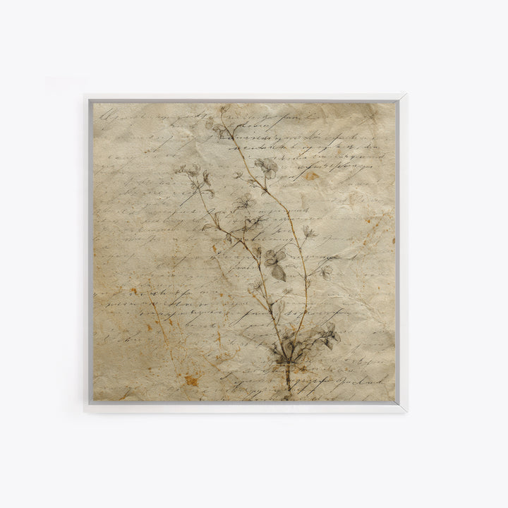 Floral Vine Created from Graceful Script Like Canvas Print, Calligraphy Art, Quote Wall Art, Living Room Decor, Script, CAL-1x1-59