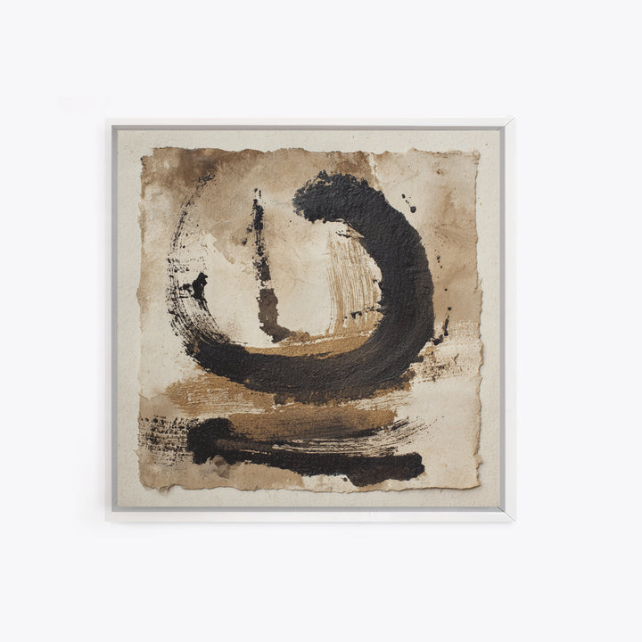 Expressive Musical Rhythm Painted as Ink Strokes Canvas Print, Calligraphy Art, Digital Download Art, Living Room Decor, Script, CAL-1x1-72