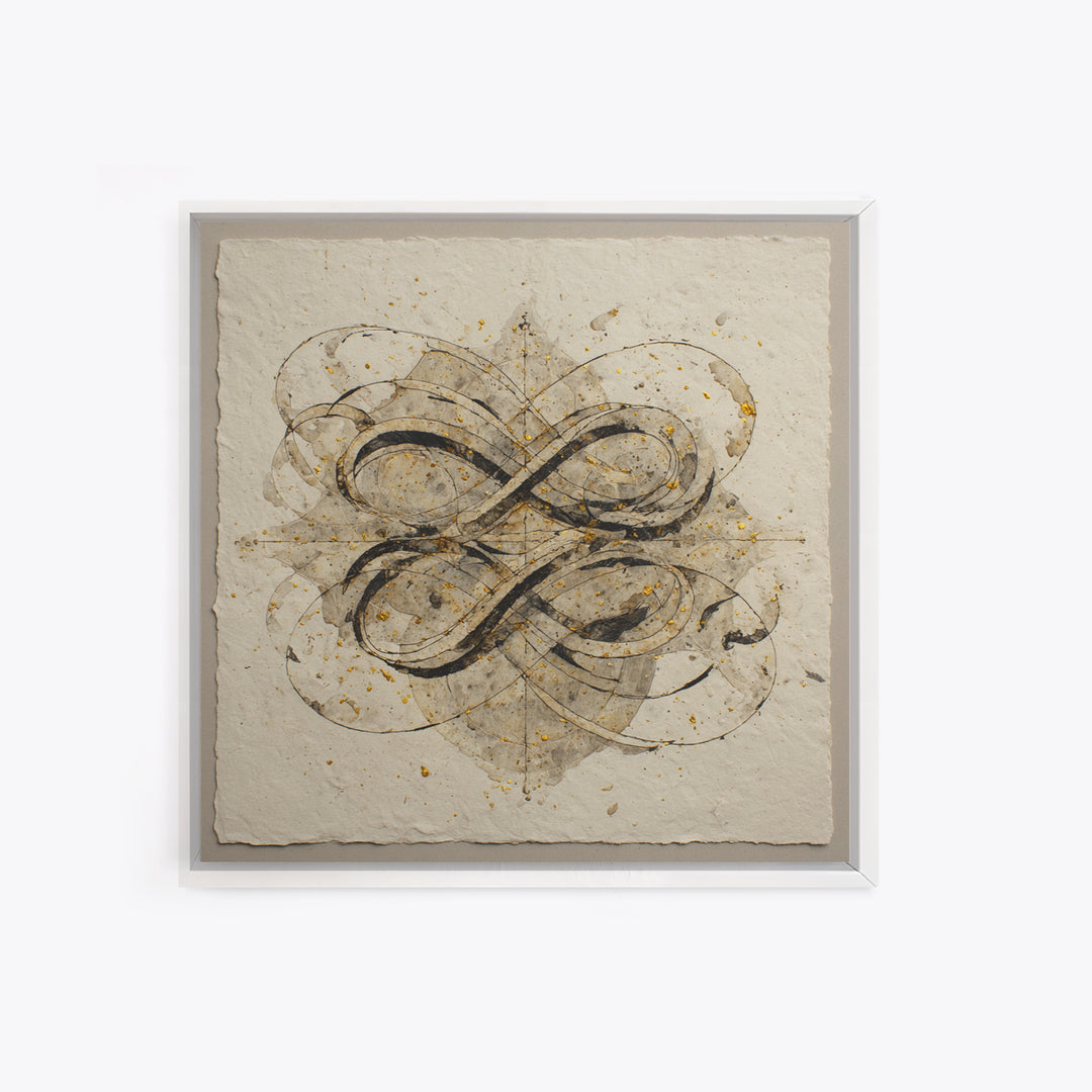 Arabic Ornamental Curves as Non Readable Art Canvas Print, Calligraphy Art, Modern Decor, Living Room Decor, Fine Art, Script, CAL-1x1-75