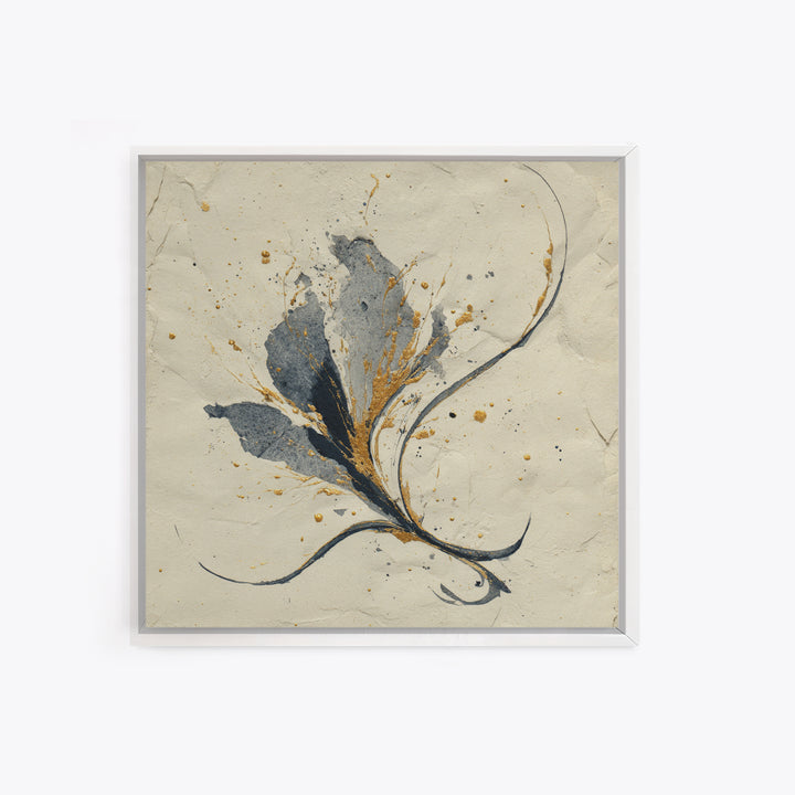 Single Elegant Flourish Shaped Like a Flower Canvas Print, Calligraphy Art, Room Decor, Living Room Decor, Fine Art, Script, CAL-1x1-77