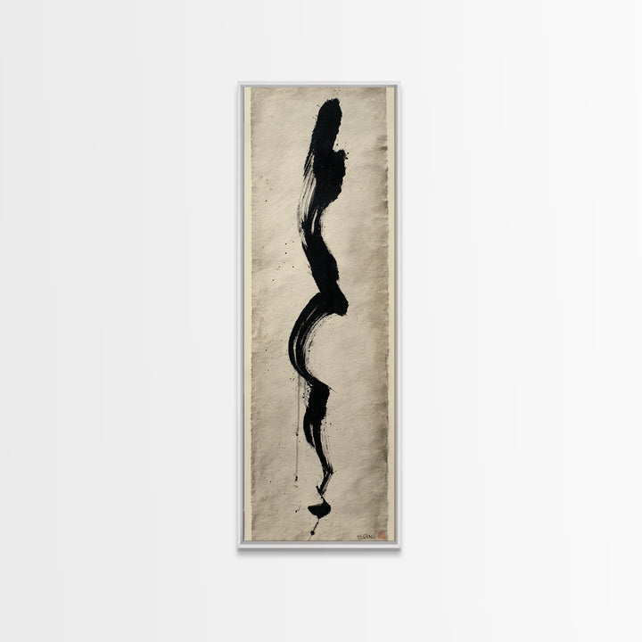 Modern Calligraphy Wave Canvas Print, Calligraphy Art, Fine Art Print, Living Room Decor, Fine Art, Script, Wall Decor, CAL-1x3-94