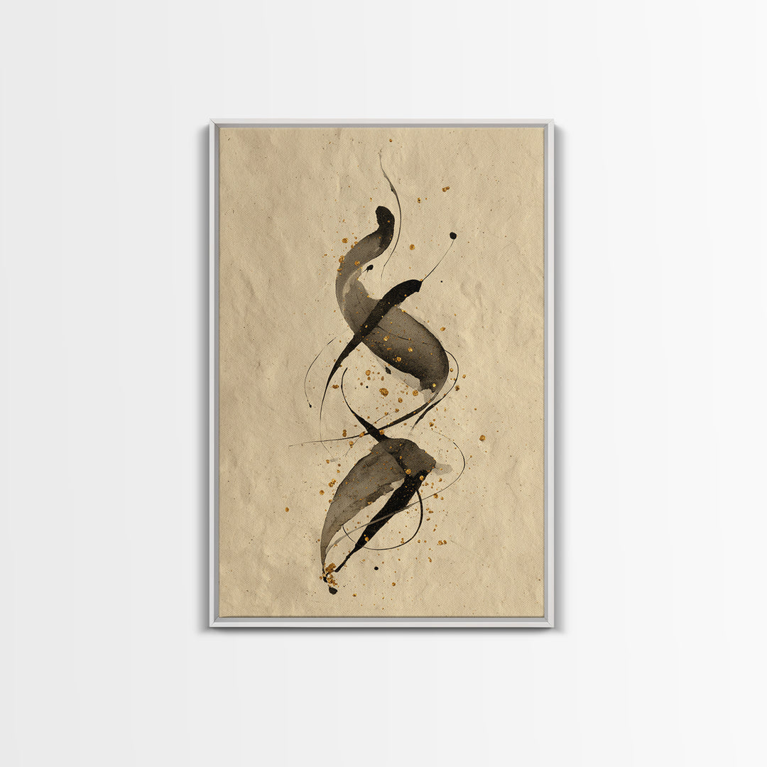 Romantic Handwritten Marks Without Readable Words Canvas Print, Calligraphy Art, Art Print, Living Room Decor, Fine Art, Script, CAL-2x3-23