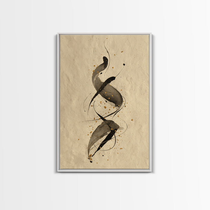 Romantic Handwritten Marks Without Readable Words Canvas Print, Calligraphy Art, Art Print, Living Room Decor, Fine Art, Script, CAL-2x3-23