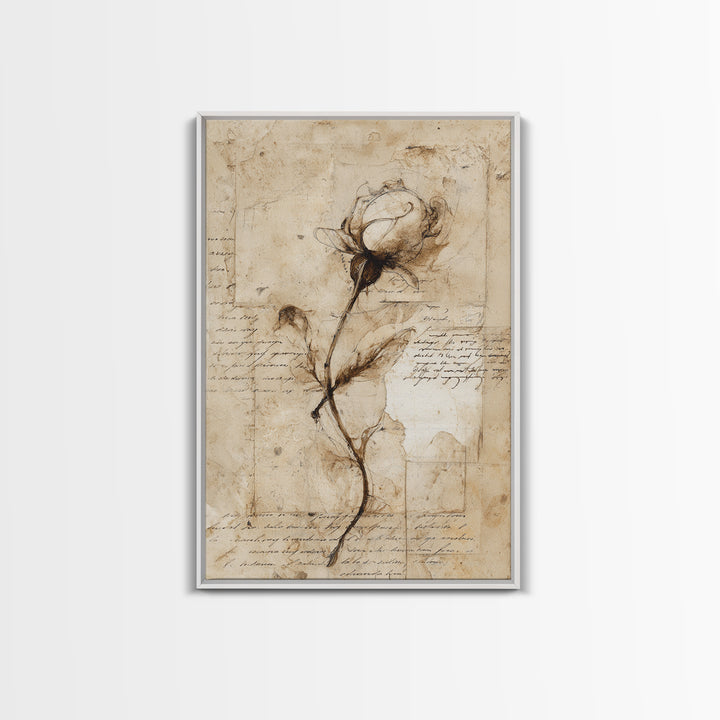 Single Elegant Flourish Shaped Like a Flower Canvas Print, Calligraphy Art, Printable Wall Art, Living Room Decor, Script, CAL-2x3-61