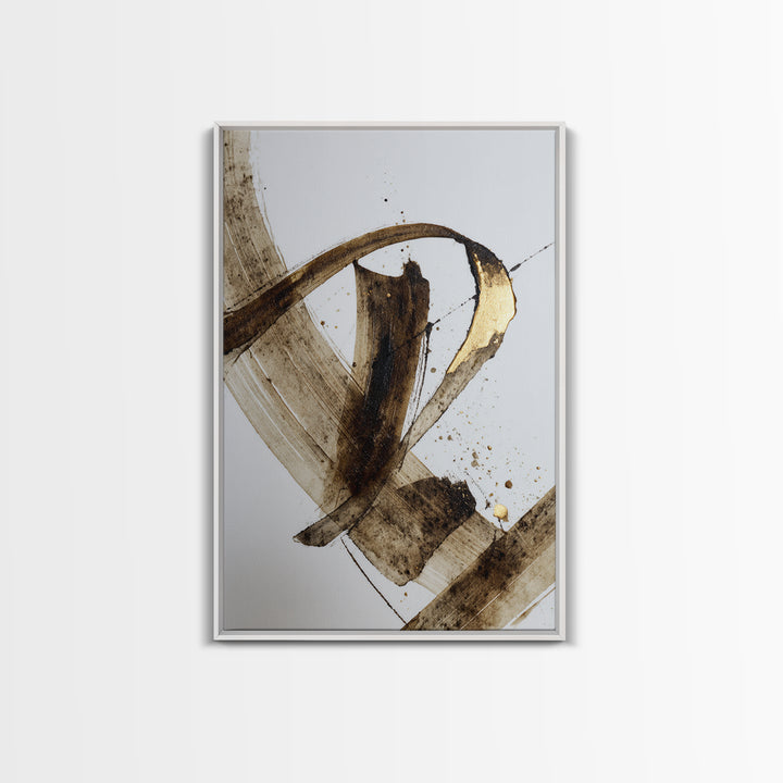 Expressive Musical Rhythm Painted as Ink Strokes Canvas Print, Calligraphy Art, Watercolor Art, Living Room Decor, Script, CAL-2x3-8