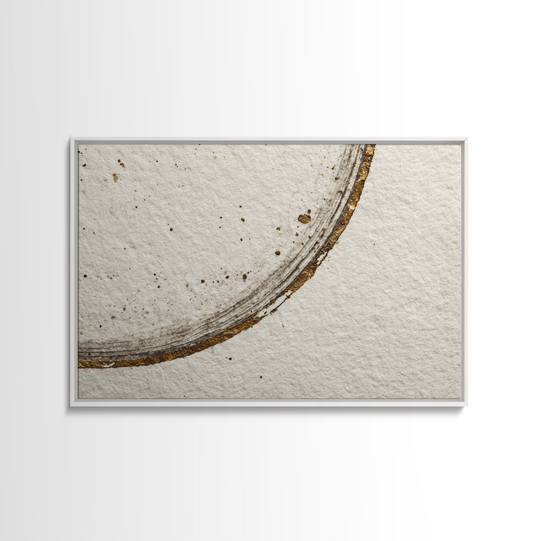 Japanese Brush Mark Circle Canvas Print, Calligraphy Art, Living Room Wall Art, Living Room Decor, Script, Spiritual Wall Art, CAL-3x2-32